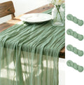 Sage Cheesecloth Table Runner Fall Boho Wedding Birthday Home Decor
