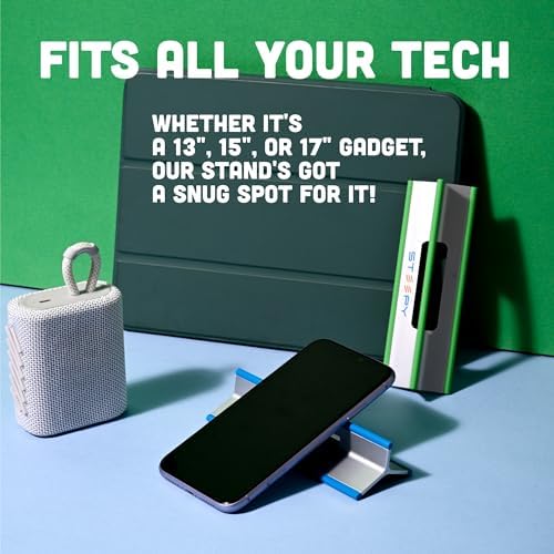 Steepy Portable Laptop Stand for Desk Adjustable Height, 13-17 Inch Devices
