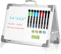 Tankee Dry Erase Board 16x12 Inches Double Sided Magnetic Small Whiteboard