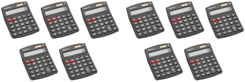 Amazon Basics LCD 8-Digit Desktop Calculator, Portable and Easy to Use, Black, 10-Pack