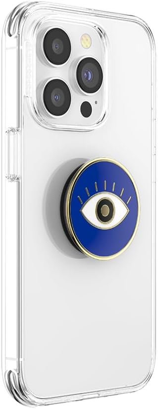 PopSockets Adhesive Phone Grip, Holder- Enamel Evil Eye | Secure Comfortable Hold, Anti-Drop, Kickstand, Enamel, Designs, Electronic Accessories, For iPad/Kindle/iPhone/Android