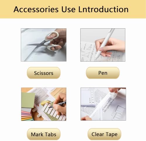 Office Supplies,White Desk Accessories,Office Supplies Set,Stapler and Tape Dispenser Set,Scissors,Staple Remover,Binder Clips,Staples,Ballpoint Pen,Index Tabs with Ruler,Clear Tape.9pcs for Office