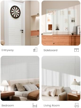 Bumusty 48" x 36" Large Cork Board Alternative, Cold White