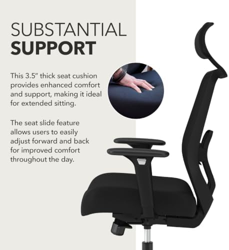 HON Altern Ergonomic Office Chair, Office Desk Computer Chair, Black