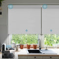 SmartWings Motorized Smart Roller Shades, 100% Blackout Vinyl Light Grey