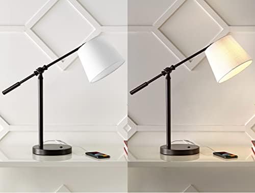 JONATHAN Y Troy Task Lamp 24" Adjustable Metal USB Port, Oil Rubbed Bronze