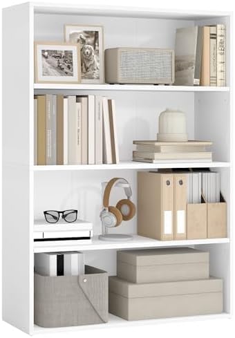 VASAGLE 4-Tier Bookshelf, Storage Organizer, 31.5 x 9.4 x 42.5 Inches