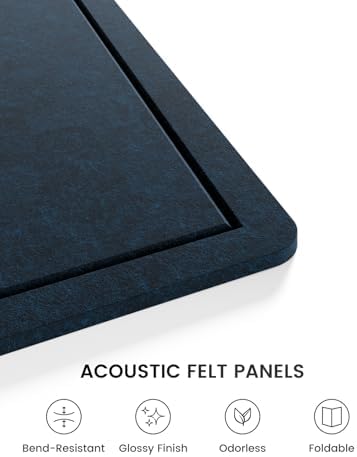 Fluxynara 35" x 17.1" Bulletin Board, Carbon Blue