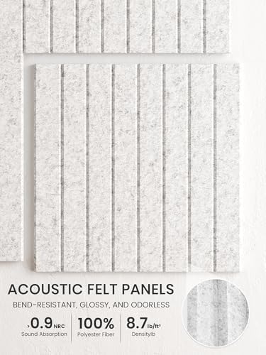 Bumusty 36"x 24" Large Felt Bulletin Board Tiles,Light Gray