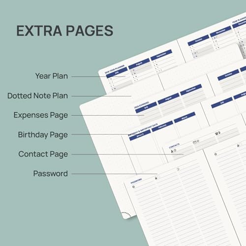 POPRUN Daily Planner 2026-2027 One Page per Day，5.7" x 8.5"Academic Planner