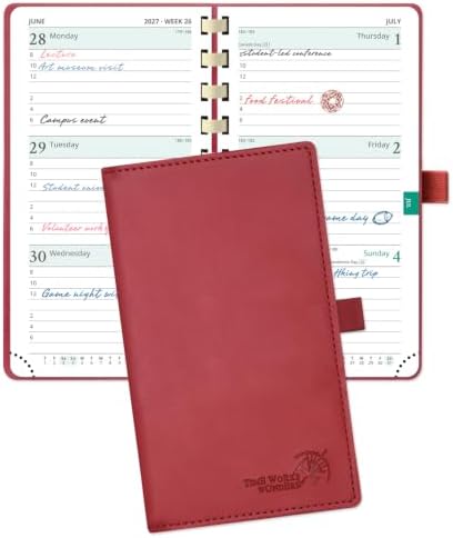 POPRUN 2027 Pocket Planner (Slim 3.5'' x 6.5'') Weekly and Monthly Calendar
