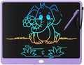 LCD Writing Tablet 16 Inch, Colorful Electronic Doodle Board Drawing Tablet, Memo Board, Drawing Pads with Lanyard, Travel Educational Toys Gifts for Kids Toddlers (Purple-16Inch)
