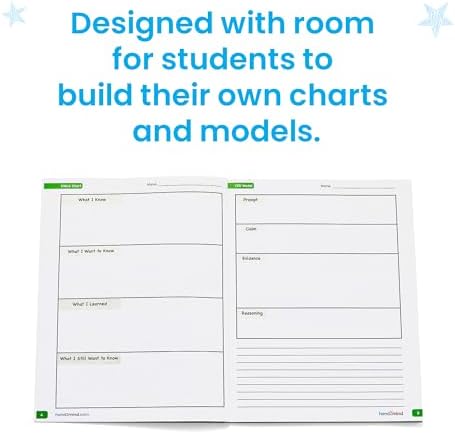 hand2mind Scientific Reasoning Notebook, Grades 3-5, Elementary Classroom Must Haves, Science Teacher Supplies, STEM Lab Notebooks for Kids (Set of 10)