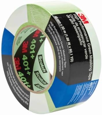 3M High Performance Green Masking Tape 401+, 48 mm x 55 m, 1 Roll