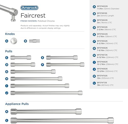 Amerock 6-5/16" Faircrest Polished Chrome Drawer Pull