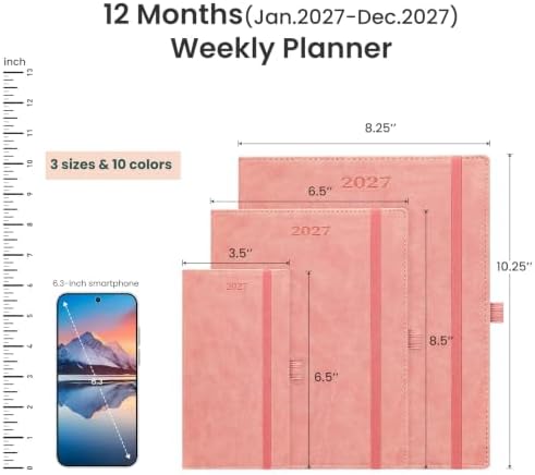 2027 Business Planner, 8.5" x 6.5"", Weekly and Monthly Planner
