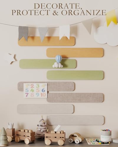 JBER Felt Strip Board 13" x 2", 8 Pack Cork Board Alternative, Harvest