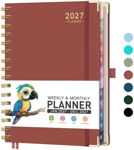 RETTACY 2027 Planner, Weekly and Monthly, A5 Size (5.7" x 8.3")
