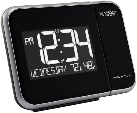 La Crosse Technology 616-1412 Projection Alarm Clock with Indoor Temperature