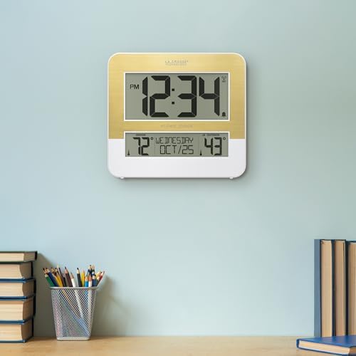 La Crosse Technology L73859 Two-Tone Atomic Digital Clock with Temperature