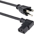 StarTech.com 10ft (3m) Computer Power Cord, 18AWG, NEMA 5-15P to Right Angle C13, 10A 125V, Replacement AC Power Cord, PC Power Supply Cable, Printer / Monitor Power Cord - UL Listed (PXT101L10)
