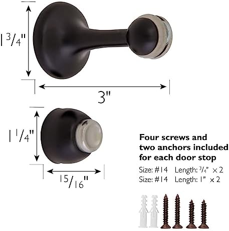 Design House Magnetic Doorstop, Oil Rubbed Bronze