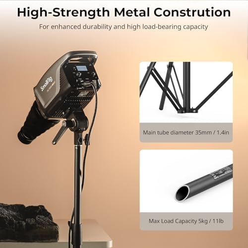 SmallRig 9.2ft Light Stand Photography, Spring Cushioned Lighting Tripod
