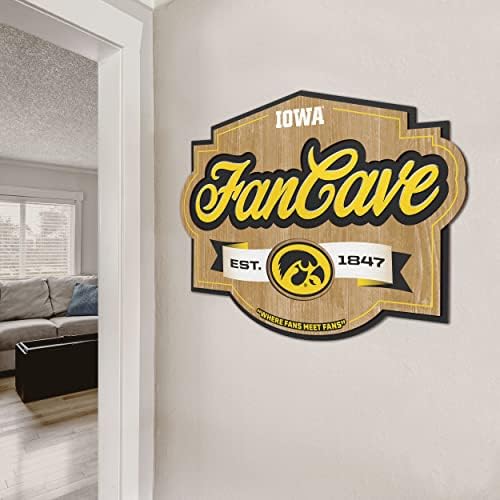 YouTheFan NCAA Officially-licensed FanCave 3D wall art - ready-to-hang, 3D multi-layered construction - floating wall mount design - Perfect fan gift