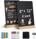 SELEAD Small Chalkboard Words Sign with Wooden Stand - 2 Pack 8x12 Inch