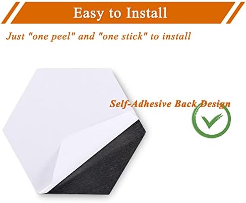 8Pcs Hexagon Felt Cork Board Tiles, Self Adhesive DIY Bulletin Board Pin Board for Office School Home Wall Decor Stickers Memos Photos Display (Gradual Green)