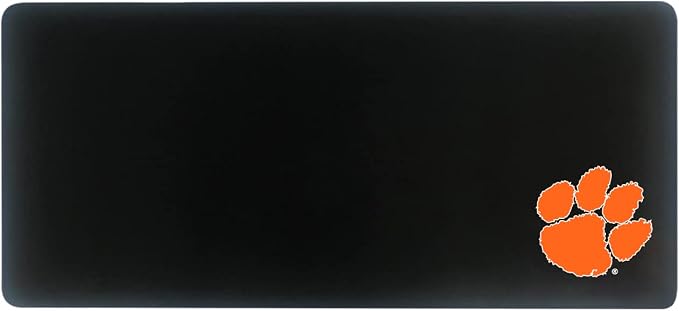 Clemson University Classic Cloth Desk Mat, Durable Office Supplies, Non-Slip Base, Responsive Desk Pad with Smooth Cloth Surface, Black