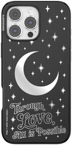 PopSockets iPhone 16 Pro Max Phone Case w/MagSafe Grip- All is Possible | Magnetic, Wireless Charging, Camera & Drop Protection, Acotar, Throne, Glass, Sarah, Bookish