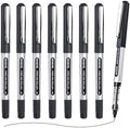 EYEYE Black Rollerball Pens 0.5mm, 8 Pack Extra Fine Point Roller Ball Pen | Back to School Essential, Quick Drying, Liquid Ink Pens Fine Point Smooth Writing Pen for Journaling, Office Supplies