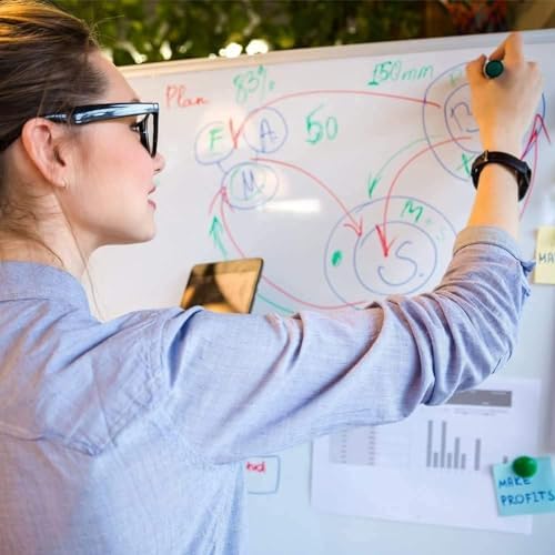 XBoard Magnetic Dry Erase Board 36 x 24 Inch, 3' x 2' White Board for Wall | Silver Aluminum Frame Presentation Board for Home Office Classroom (Pack of 2)