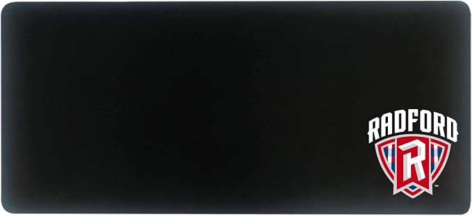 Radford University Classic Cloth Desk Mat, Durable Office Supplies, Non-Slip Base, Responsive Desk Pad with Smooth Cloth Surface, Black