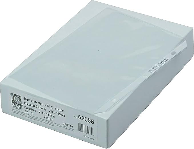 Heavyweight Polypropylene Sheet Protector, Clear, 2", 8 1/2 x 5 1/2, 50/BX