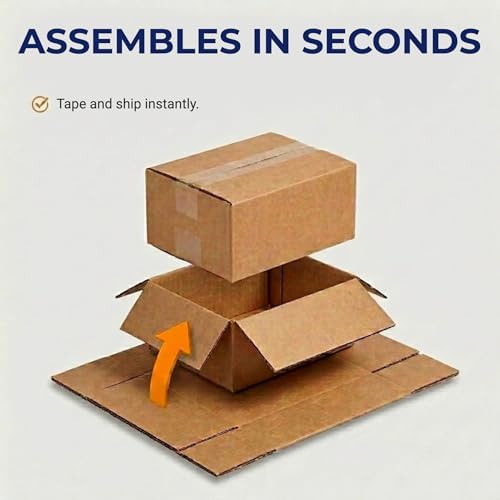 BOX USA Large Moving Boxes 20"L x 20"W x 15"H 6-Pack - Corrugated Cardboard Box for Shipping, Mailing, Packing, Packaging and Storage