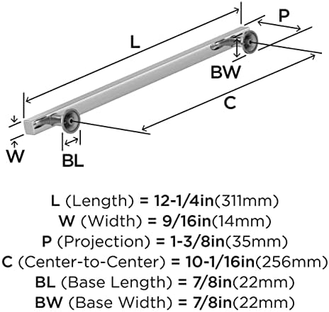 Amerock 10-1/16" Everett Polished Chrome Drawer Pull