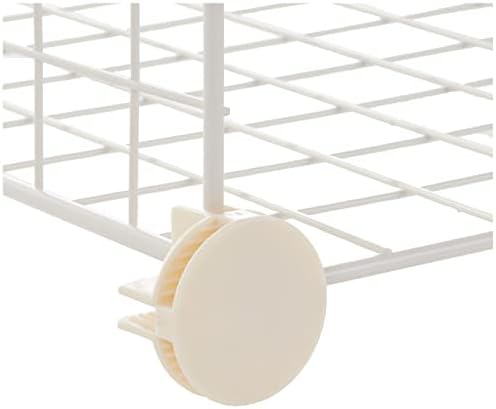 Amazon Basics 6 Cube Wire Grid Storage Organizer, Stackable Storage Cubes, Modular Closet Organizer Shelves, 14.6" D x 30.3" W x 44.8" H, White