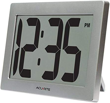 AcuRite 75102 9.5" Large Digital Clock with Intelli-Time Technology