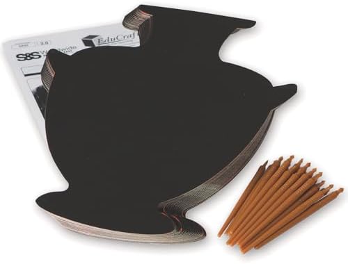 Greek Pottery Scratch Art Craft Kit (Pack of 24) | Measuring an 14 inches high, 12 inches wide at the handles, Life-sized vessels, Large Vessel Design, Knowledge about black