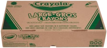 Crayola Crayon Classpack 400ct (8 Colors), Bulk School Supplies, Teacher Classroom Must Haves, Preschool & Kindergarten, Large Crayons for Kids & Toddlers