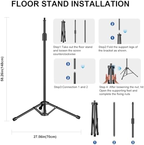 Professional Studio Recording Microphone Isolation Shield, Pop Filter,High density absorbent foam is used to filter vocal. Suitable for Blue Yeti and other condenser microphones (AO-504 With Stand)