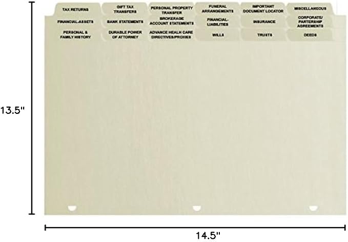 Red 1" Estate Planning Portfolio, Binder, 18 Position tabs and fillable Personal Data Sheets