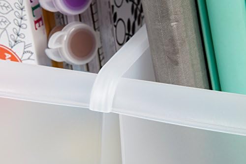 IRIS USA 8-Pack, Connecting Book Bin Organizer Magazine Holder, Clear | Organize books, folders, school supplies and classroom materials with connecting storage for teachers and students