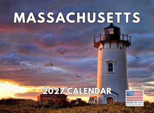 Massachusetts Calendar 2027 MA Monthly Wall Calender 12 Month