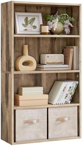 VASAGLE 4-Tier Bookshelf, Storage Organizer, 23.6 x 9.4 x 42.4 Inches