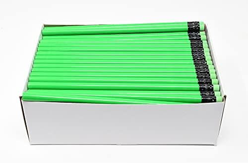 Pencil Guy Blank Neon Round Pencils, Neon Green