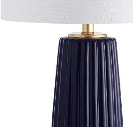 JONATHAN Y Roman Table Lamp 28.5" Modern Ceramic for Living Room, Navy