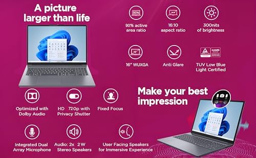 Lenovo 16" i5-13420H Office 365 40GB DDR5 1TB SSD Student Laptop